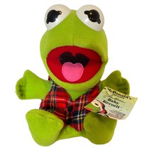 McDonalds Christmas Baby Kermit The Frog Plush Jim Henson Muppet Babies 1987 Tag - £11.86 GBP