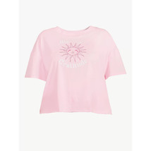 Joyspun Women&#39;s Graphic Short Sleeve Sleep T-Shirt, Pink Size XL(16-18) - £11.84 GBP