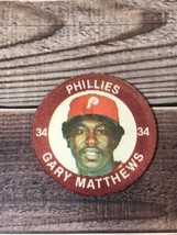 1984 7-11 Slurpee Super Star Sports Coin Gary Matthews Philadelphia Phillies - £3.98 GBP