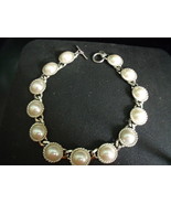 Anne Klein Vintage Pearl Silver Necklace - £58.63 GBP