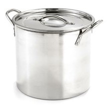 Stainless Steel 8 Qt Quart Stock Pot with Lid Cover Cookware Large Pan 8.75x7.75 - £51.95 GBP