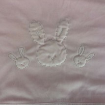 30x30 BON BEBE Pink Velour BUNNY Rabbit Plush Fleece Crib Baby Blanket Lovey - $24.25
