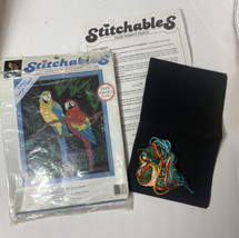 Vintage Dimensions Stitchables Parrott Pertch Cross Stitch Sue Roedder - 1992 - £9.43 GBP