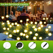 Solar Garden Lights 2 Pcs 20pcs LED Solar Outdoor Waterproof Firefly Lights for  - £26.35 GBP