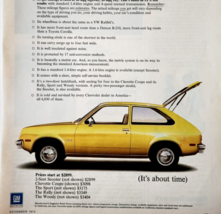 1975 Chevrolet Chevette Advertisement Vintage Automobilia Chevy Car DWKK29 - €21,45 EUR
