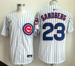 Men&#39;s Chicago Cubs 23 Ryne Sandberg Baseball Js Blue White - $1,201.53 MXN