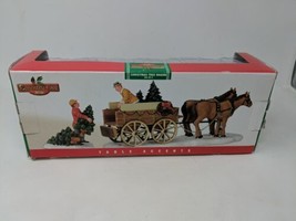Conventry Cove Christmas Tree Wagon Village Table Top Set 2004 Loading Trees VTG - £19.41 GBP