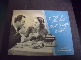 Bond Bread Bakers Booklet about Toast - Advertising circa 1937 - $18.00