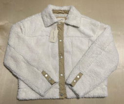 Universal Thread Utility Sherpa Faux Fur Jacket White Size Medium Button - £31.37 GBP