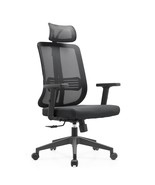 LeisureMod Office Chair, Adjustable Height Arm &amp; Headrest, Upholstered C... - $170.52