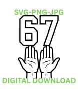 6-7 Hands Six Seven Meme PNG | Funny Viral Internet Trend 67 Hands Digit... - $27.51 MXN