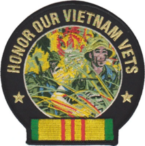 4.5&quot; Honor Our Vietnam Veterans Flag Stars Military Embroidered Patch - £23.91 GBP