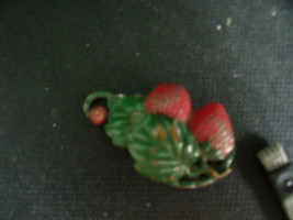 Vintage Strawberry Patch Metal Fur or Sweater Clip - £31.60 GBP