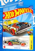 Hot Wheels 2022 HW Art Cars Series #63 &#39;68 Dodge Dart w/ MC5s KROGER Aqua - £4.64 GBP