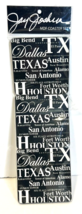 Texas Coaster Set (6) New In Packaging City Names Black (3) &amp; White (3) - £5.96 GBP