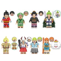 One Piece Wano Arc Luffy Zoro Sanji Yamato Usopp Nami 8pcs Minifigures Toy - £16.48 GBP