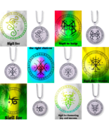 Wolf Of Antimony&#39;s Money Success Sigil Necklace, Wealth Luck Attraction ... - $17.31