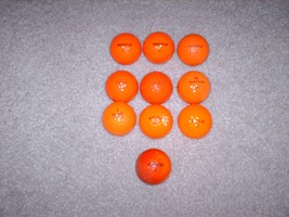 Ten 80&#39;s Orange Golf Balls Vtg : Maxfli-Ultra-Top Flite-Aviator-Pinnacle... - $8.99