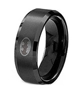 (New With Tag)Black Tungsten Carbide Beveled Edges BatMan Wedding Band R... - $59.99