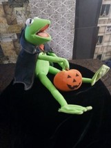 Vintage Nanco Sesame Street Plush Kermit The Frog Pumpkin Vampire Dracula - £31.13 GBP