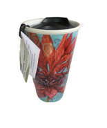 Susan Winget By Lang 15oz Travel Mug Bee Balm  Cool Touch Double Wall - £25.51 GBP
