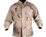 NWOT DCU MILITARY ISSUE DESERT CAMOUFLAGE UNIFORM JACKET PREOWNED LARGE ... - $26.72
