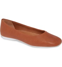 Gentle Souls Women Classic Ballet Flat Eugene Travel Size US 5.5M Cognac Leather - $18.70