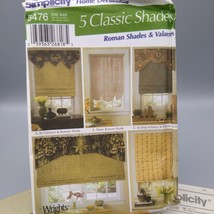 UNCUT Sewing PATTERN Simplicity 5476, Wrights Home Decorating 2003, 5 Classic - £8.42 GBP