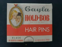 1950 Gayla Hold Bob Hair Pins In Box Gaylord Prod Chicago Ill New Old Stock PB51 - £13.54 GBP
