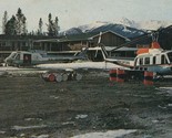 Vintage 1960s-70s Cartolina Il Sarak Motel Valemount BC Canada Elicotteri - £6.20 GBP