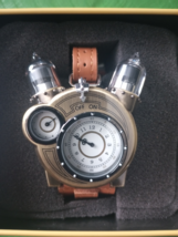 ThinkGeek Steampunk-Styled Tesla Analog Watch Weathered-Brass plus Leath... - £157.19 GBP
