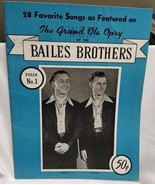 BAILES BROTHERS - ORIGINAL 1945 SONG FOLIO / SOUVENIR PROGRAM - VG CONDI... - $27.40 CAD