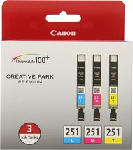 Canon CLI-251 3 Color Multi Pack Compatible to MG6320, iP7220 &amp; MG5420, ... - £41.68 GBP