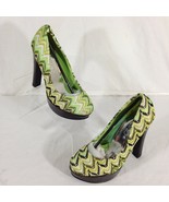 Shoes of Soul Women&#39;s Green Fabric Stiletto Pumps/Shoes Size 5 - £10.03 GBP