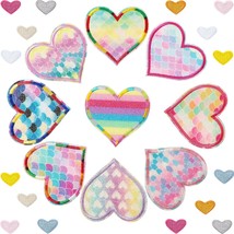 25 Pieces Rainbow Mermaid Heart Iron On Patches Kids Iron On Knee Patches Sew On - £14.38 GBP