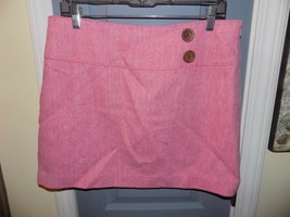 Lilly Pulitzer Pink/White Herringbone Wool Blend Skirt Size 10 Women&#39;s EUC - £43.05 GBP