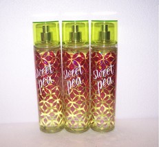 Bath &amp; Body Works Sweet Pea Fine Fragrance Mist 8 oz New - Lot of 3 - £21.93 GBP