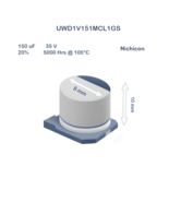 10X UWD1V151MCL1GS Nichicon 150uF 35V 8x10 Aluminum Electrolytic Capacit... - £3.91 GBP