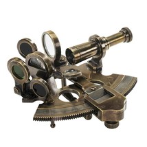 NauticalMart Small Sextant 4.25&quot; Antiqued Nautical  - £54.51 GBP