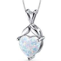 Sterling Silver 2.5 Carat White Opal Necklace - £66.38 GBP