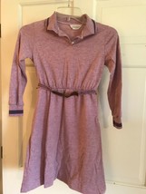 Vintage  Health-tex Belted Shirt Dress Soft  jersey Material. Sz 10  28&quot; chest - £19.83 GBP