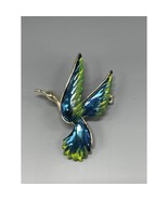 Vintage Gerrys Tropical Bird Enamel Brooch Pin Gold -Tone Retro - $31.11 CAD