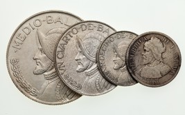 1904-1962 Panama Moneda de Plata Lote De 4 Km # 2 , 10.2 , 11.2 , 12.2 - $63.00
