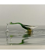 Vintage Murano Gold Green Venetian Art Glass Bird Duck Crane 14” Rare Un... - $407.47 CAD
