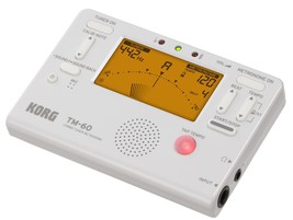 Korg TM60C Combo Tuner Metronome With Contact Microphone, White - $31.50