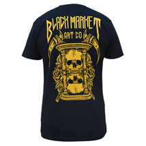 Black Market Art Times Up Yellow Hourglass Skulls Tee T-shirt S-M-L-XL-2... - £21.89 GBP