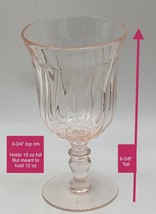 Water Goblet Glass Gorham Crystal Gentry Pink Pattern 6 5/8&quot; 12 oz - $21.80