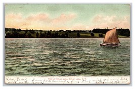 Barca su Argento Lago New York Ny Udb Cartolina N24 - £5.31 GBP