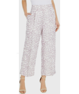 J.Crew Sz 0 Taryn Pleated Linen-Blend Pants Crop Lilac Giraffe Print $15... - $14.84