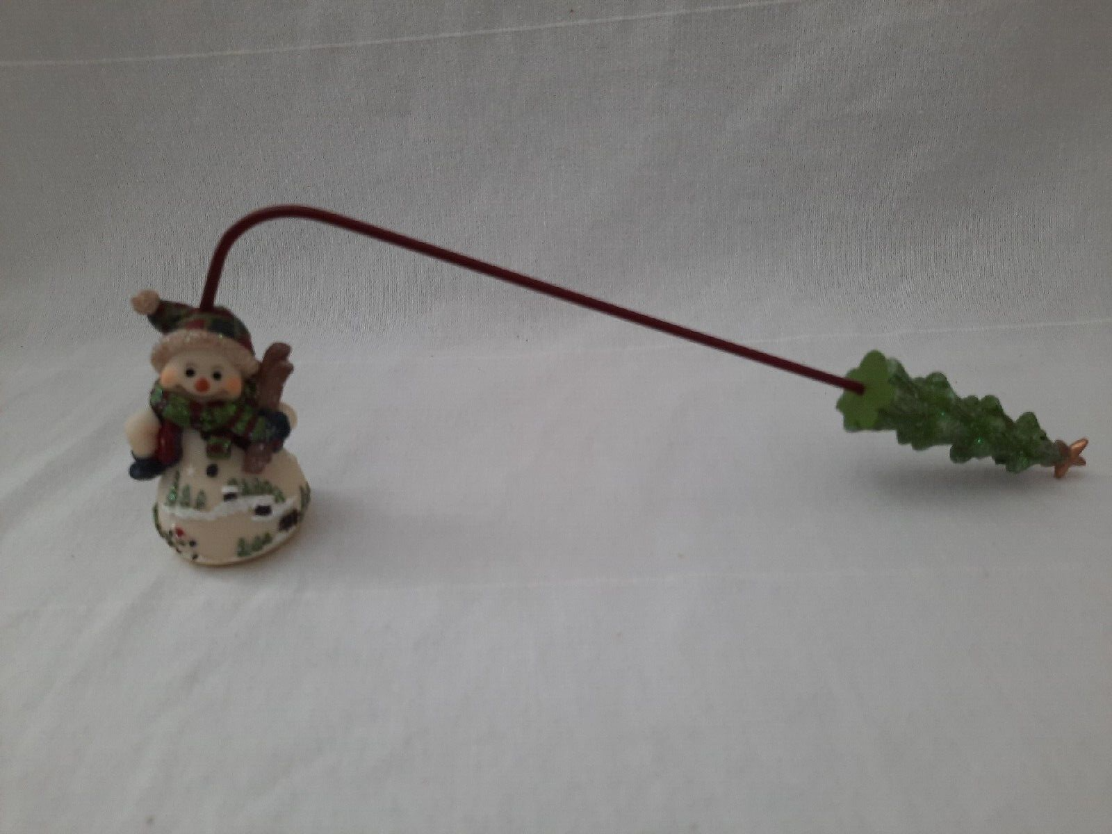 Home Interiors Homco Resin Snowman Candle Snuffer Christmas Tree 11”L x 3.5” - $13.81